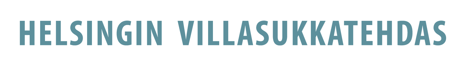 Helsingin villasukkatehdas logo 2 sininen