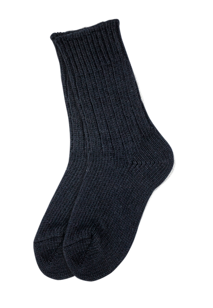 Helsinki Woollen sock factory socks pair night black