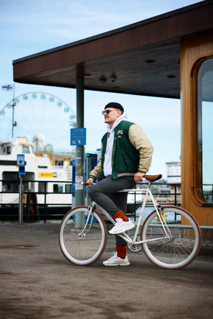 Bicycle red wool socks