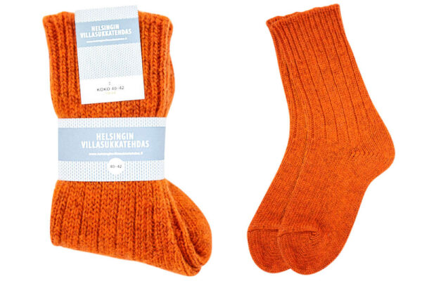 Oranssit villasukat - Ruskanoranssin-väriset villasukat